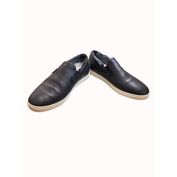 Allen Edmonds men’s black leather fur lined slip loafers size 9D SKI 5408 main image 8
